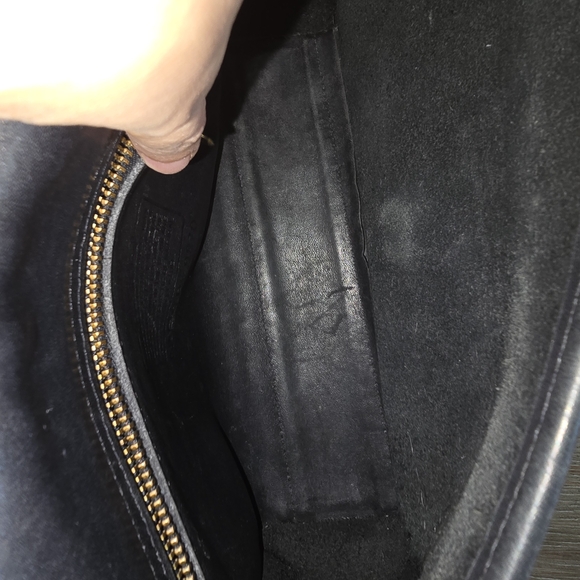 Coach Black Leather Crossbody Bag with Gold Accents - Picture 3 of 12